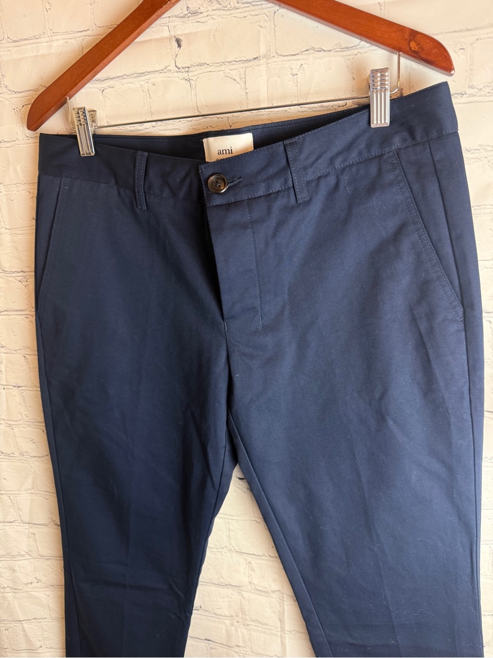 Ami Paris Alexandre Mattiussi Straight-leg Trousers In Blue Large - Picture 4 of 14